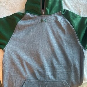Under Armour Two-Tone Green and Gray Hoodie